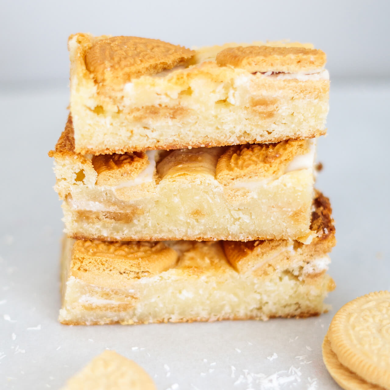 Kokos oreo blondies