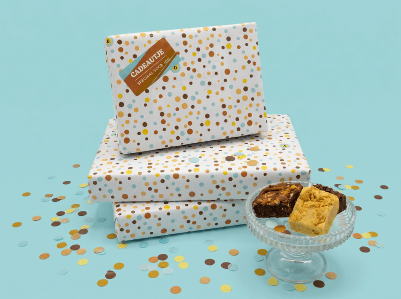 Inpakservice Brownies.be brownie box inpakken
